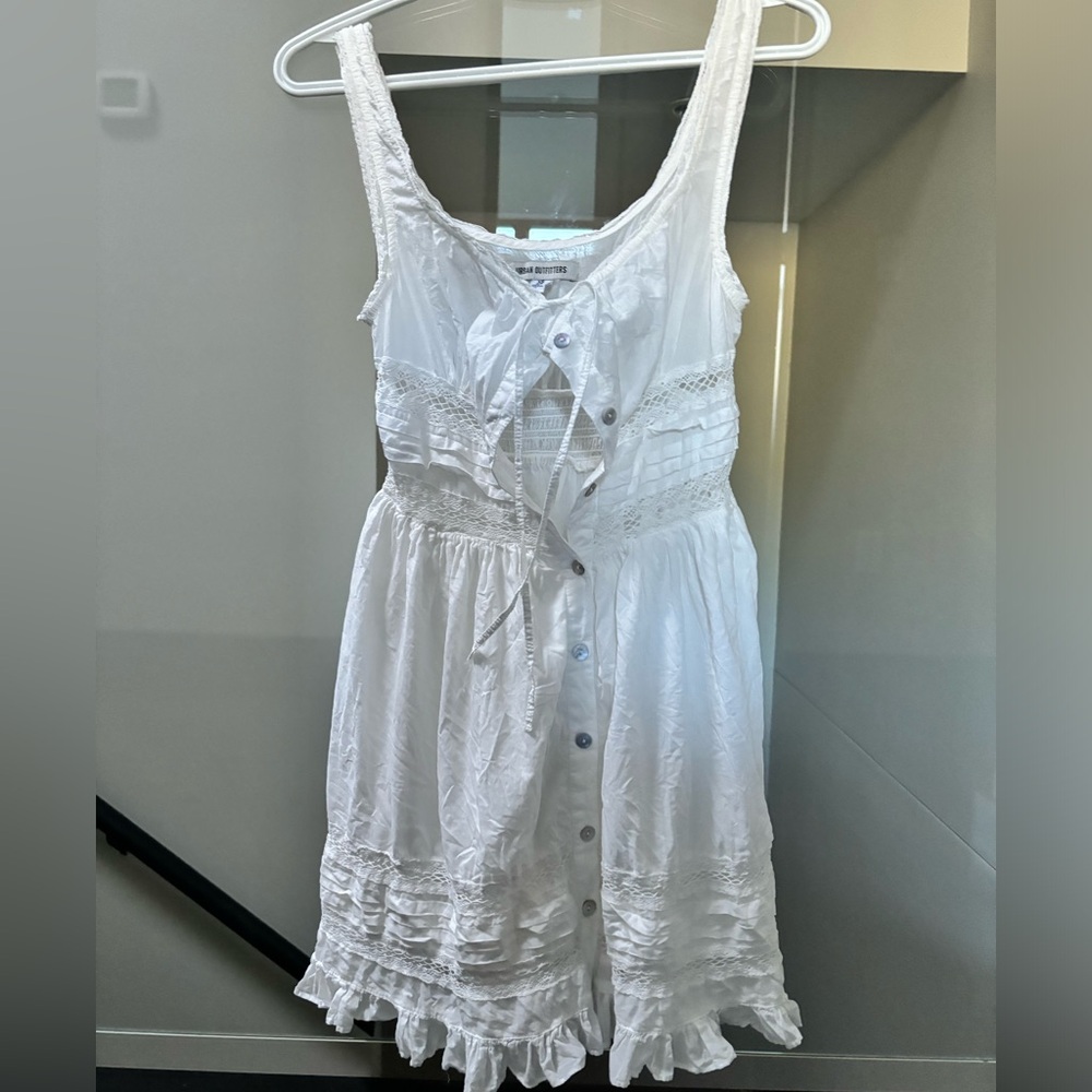 Urban Outfitters White Button-Down Dress